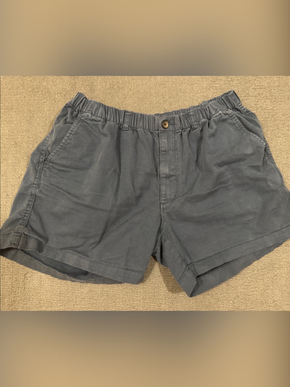 Casual Elastic-Waist Men’s 5” Shorts in Navy Blue
